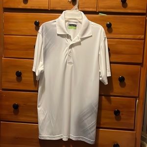 Mens PGA Tour White Ombré Golf Polo Shirt